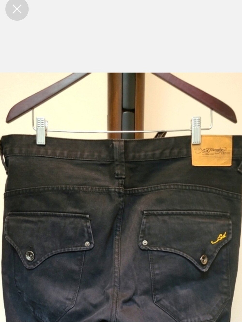 New Ed Hardy Men's Charcoal Jeans 36x32